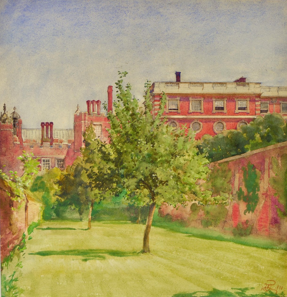 Hampton Court vom privaten Garten von William Bruce Ellis Ranken