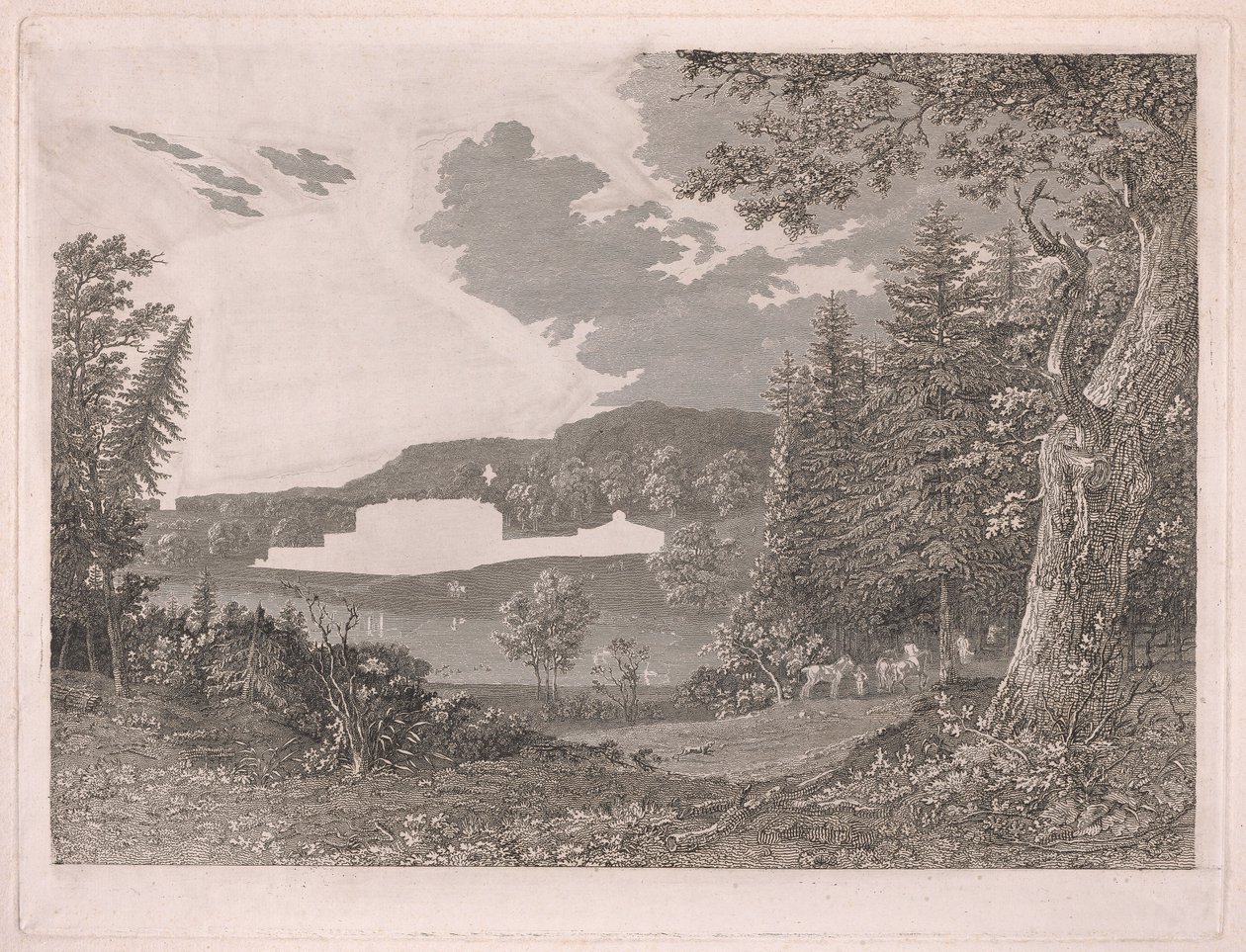 Fonthill, wie es vor den Änderungen von Mr. Beckford war von William Byrne
