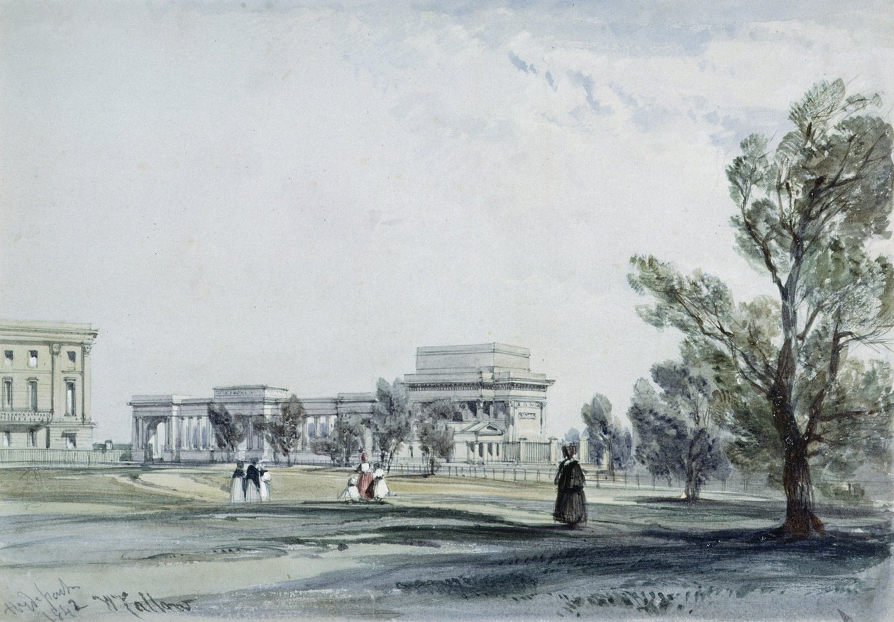 Eingang zum Hyde Park am Hyde Park Corner von William Callow