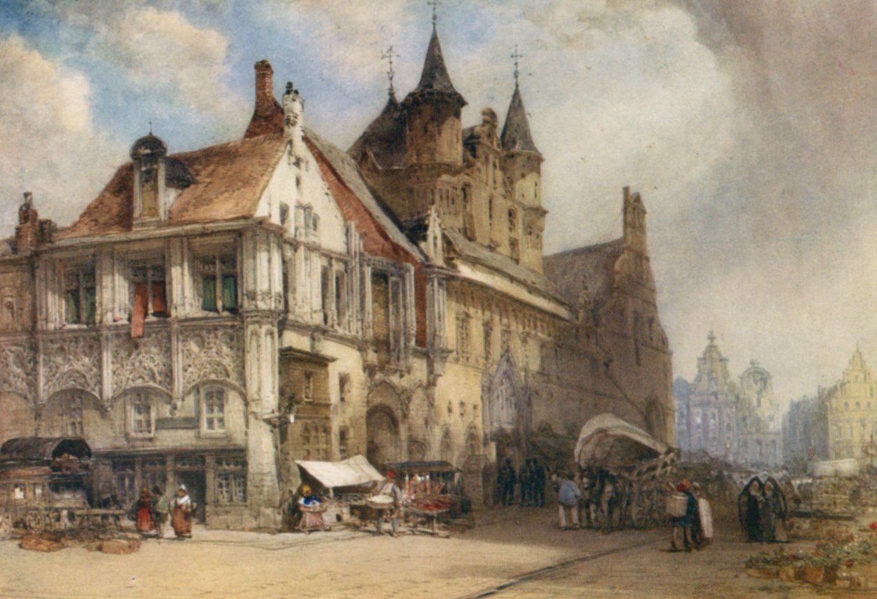 Der Marktplatz, Mechelen von William Callow