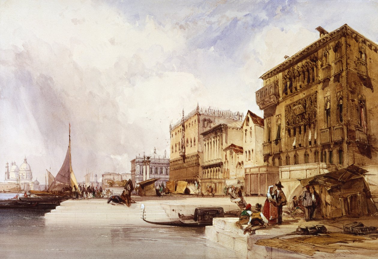 Venedig von der Riva Degli Schiavoni von William Callow