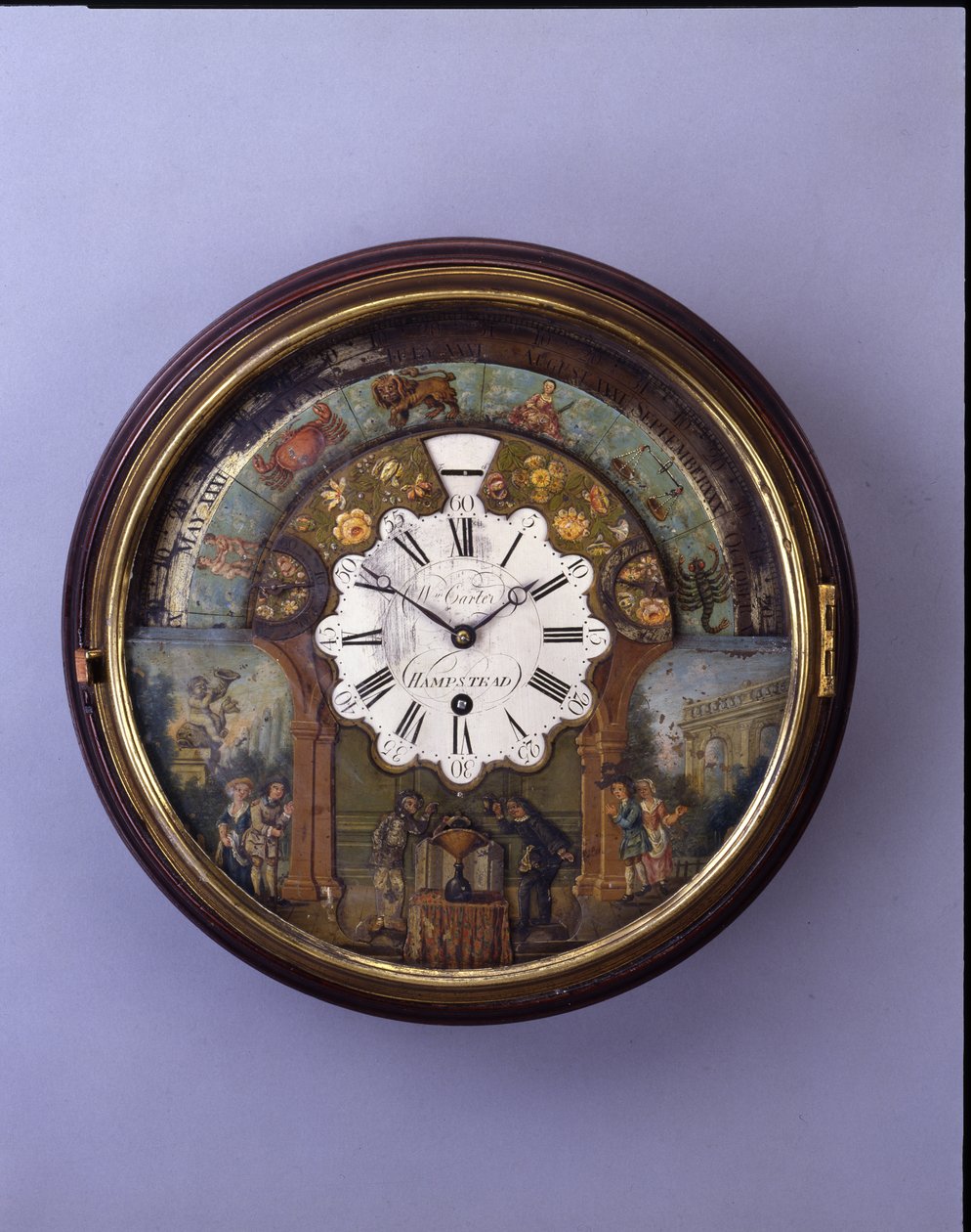 Zifferblattuhr, spätes 19. Jahrhundert, Zifferblatt ca. 1770 von William Carter