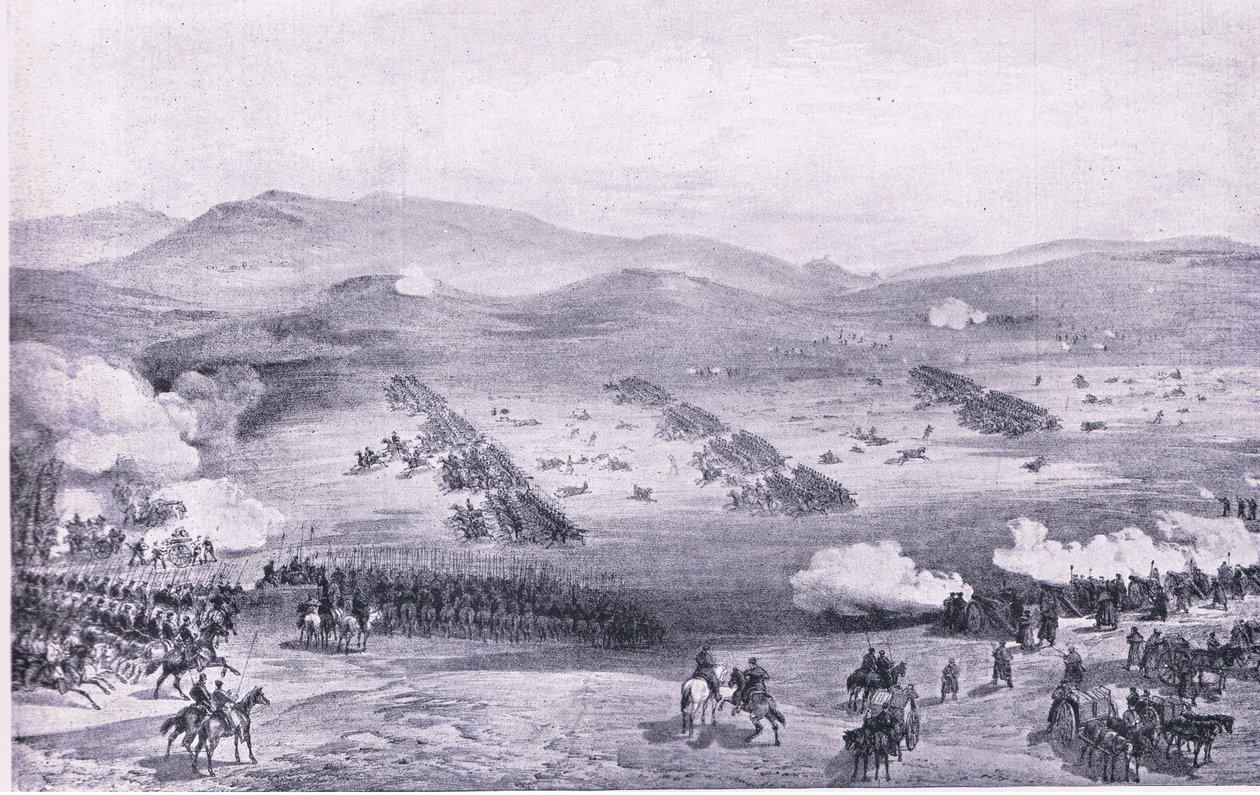 Balaklawa, 25. Oktober 1854: Der Angriff der Leichten Brigade, Illustration aus British Battles on Land and Sea, 1915 von William Crimea Simpson