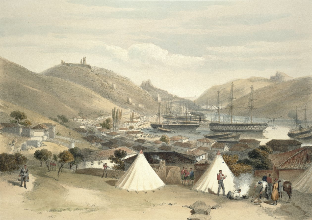 Balaklawa, Blick zum Meer, Platte aus 
