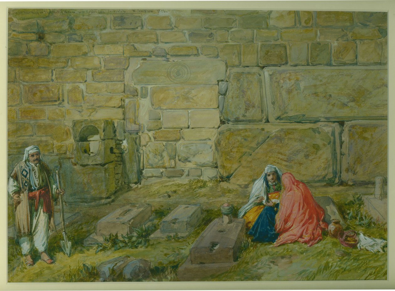 Zugemauerte Tür im Ostwall von Haram, nahe dem Goldenen Tor, 1872 von William Crimea Simpson