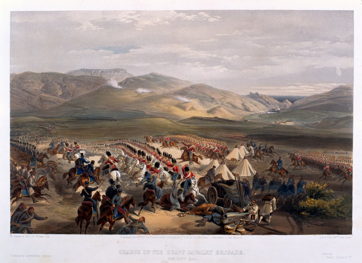 Angriff der schweren Brigade in der Schlacht von Balaklava, 1854 von William Crimea Simpson