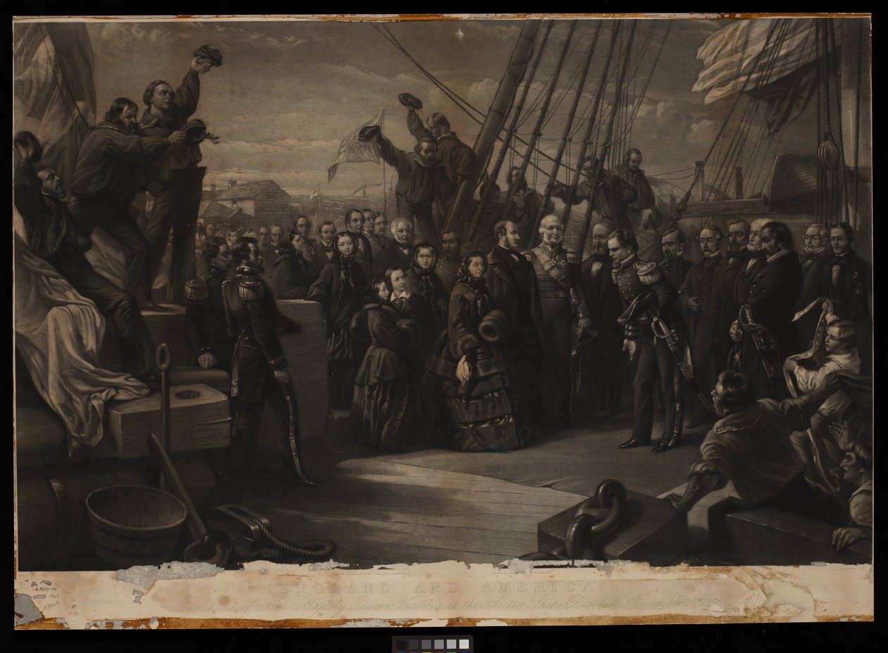 England und Amerika. Der Besuch Ihrer Majestät Königin Victoria auf dem arktischen Schiff Resolute am 16. Dezember 1856 von William 