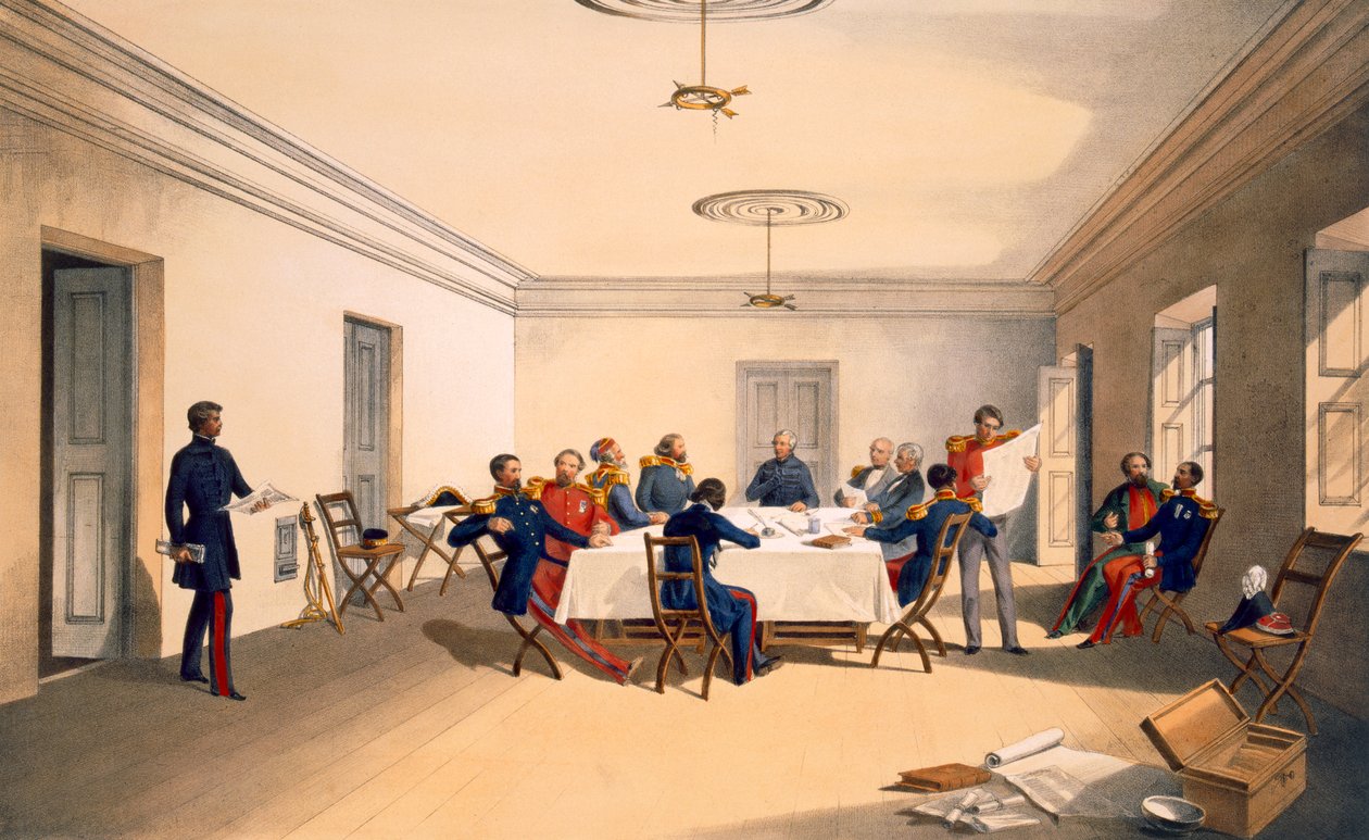 Innenansicht des Hauptquartiers von Lord Raglan, Platte aus 