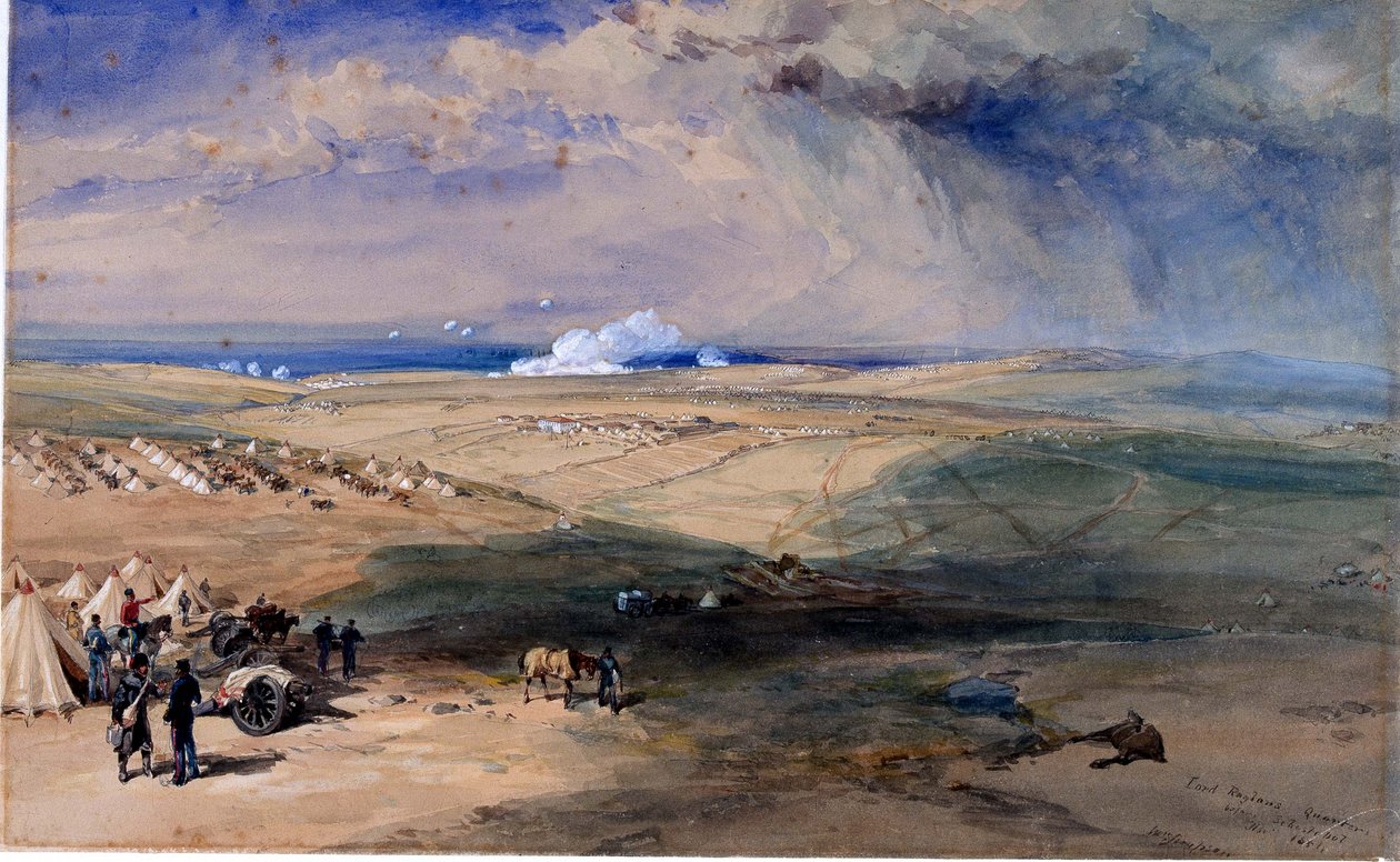 Quartier von Lord Raglan vor Sewastopol, November 1854 von William Crimea Simpson