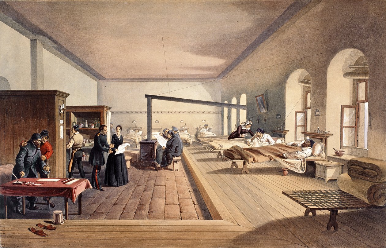 Eine der Stationen des Krankenhauses in Scutari, aus 