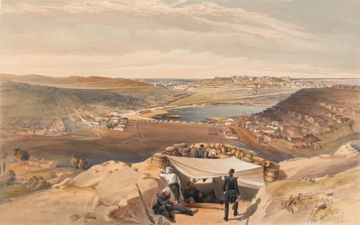 Die Stadtbatterien oder inneren Befestigungen von Sewastopol von der fortgeschrittenen Parallele von Chapmans Angriff, 23. Juni 1855 von William Crimea Simpson