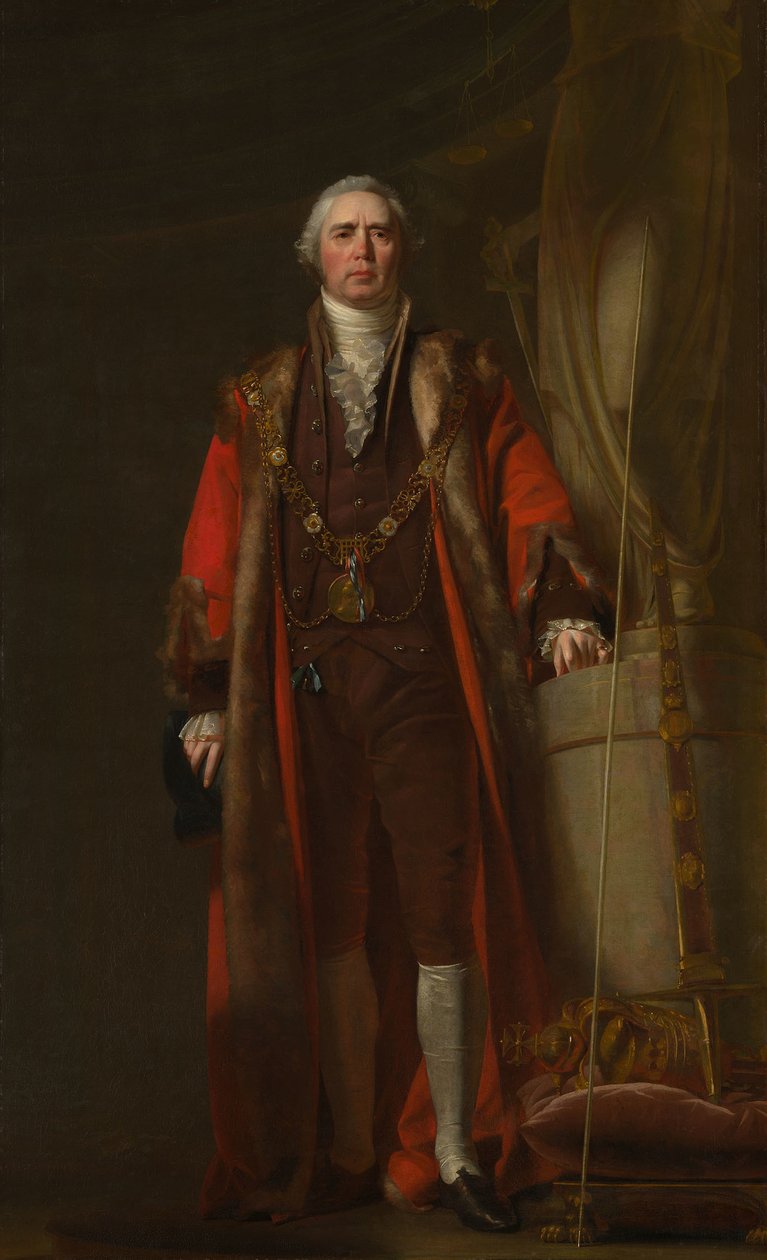 Charles Thorp als Lord Mayor von Dublin, um 1800 von William Cuming