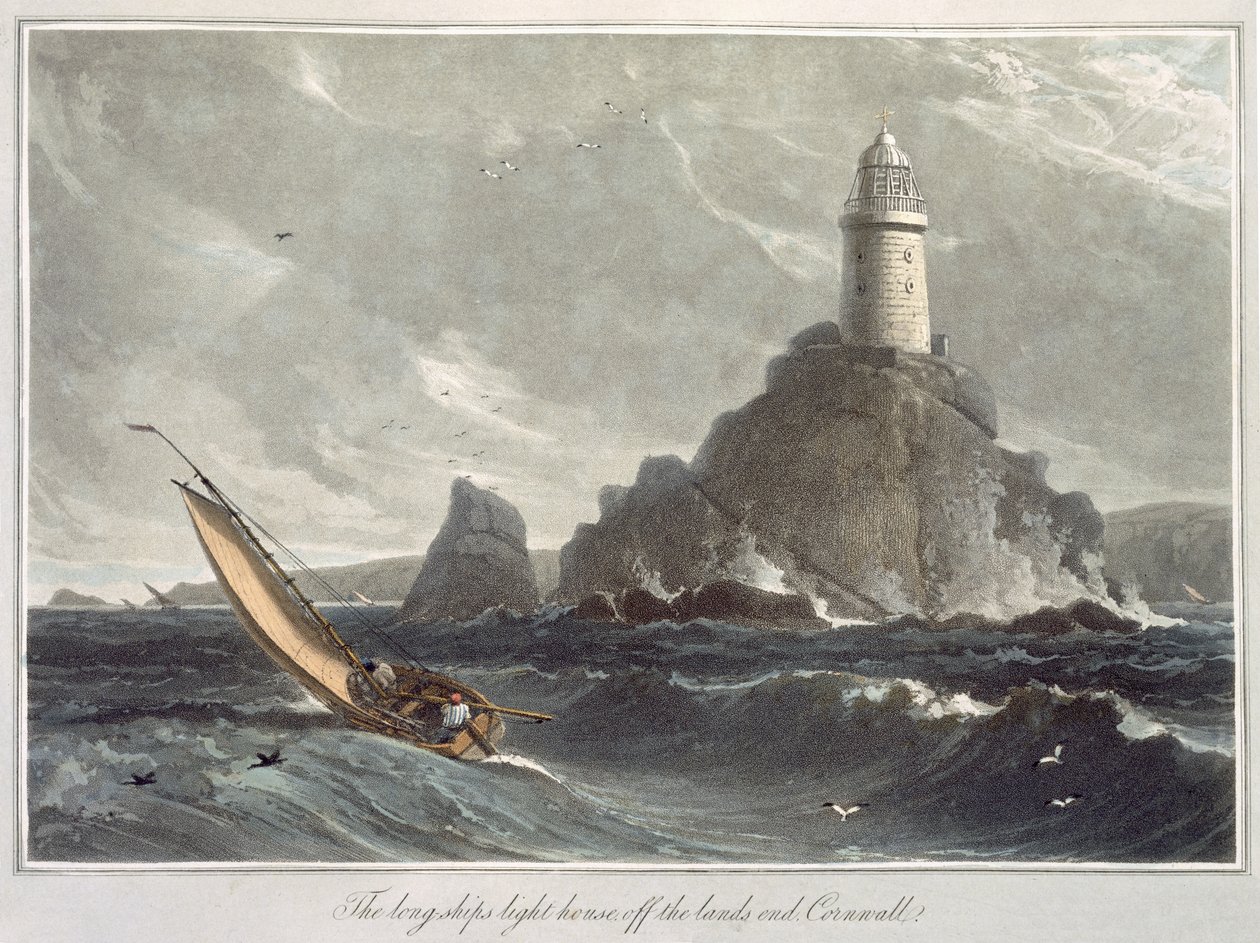 Der Leuchtturm von Lands End, Cornwall, aus Band I von 