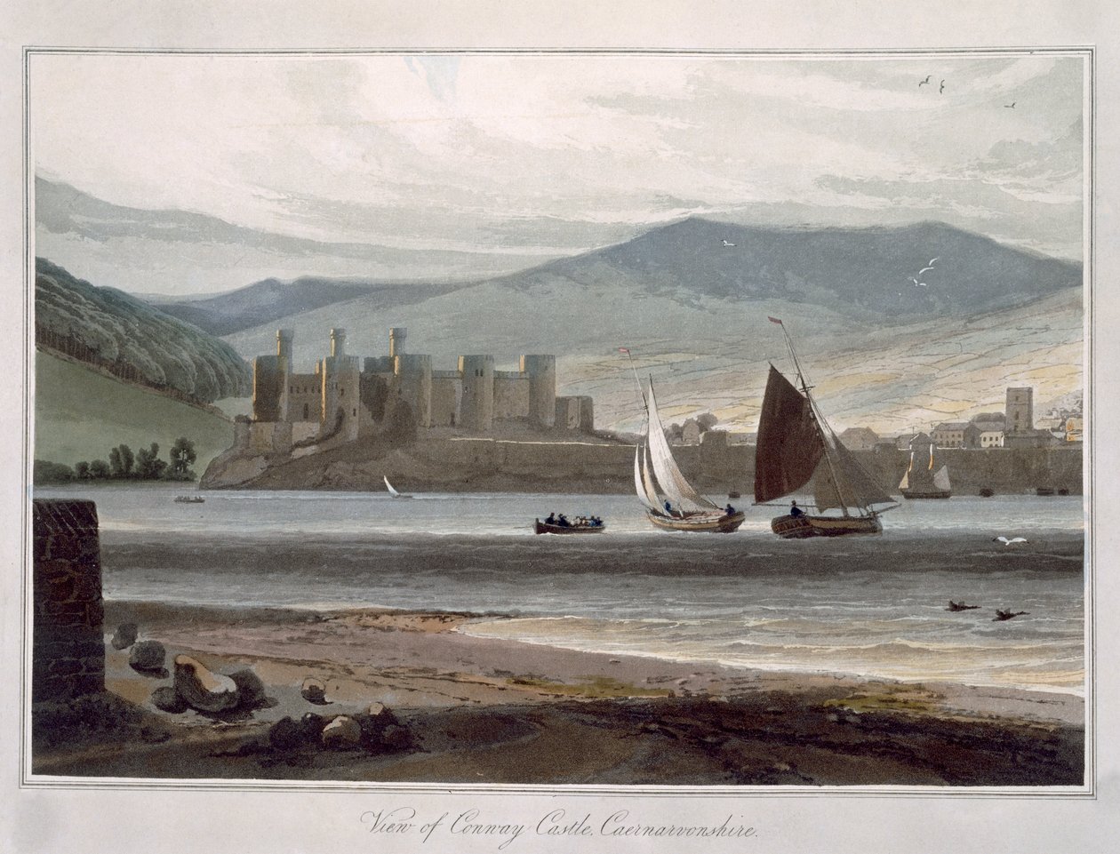 Ansicht von Conway Castle, Caernarvonshire, aus 