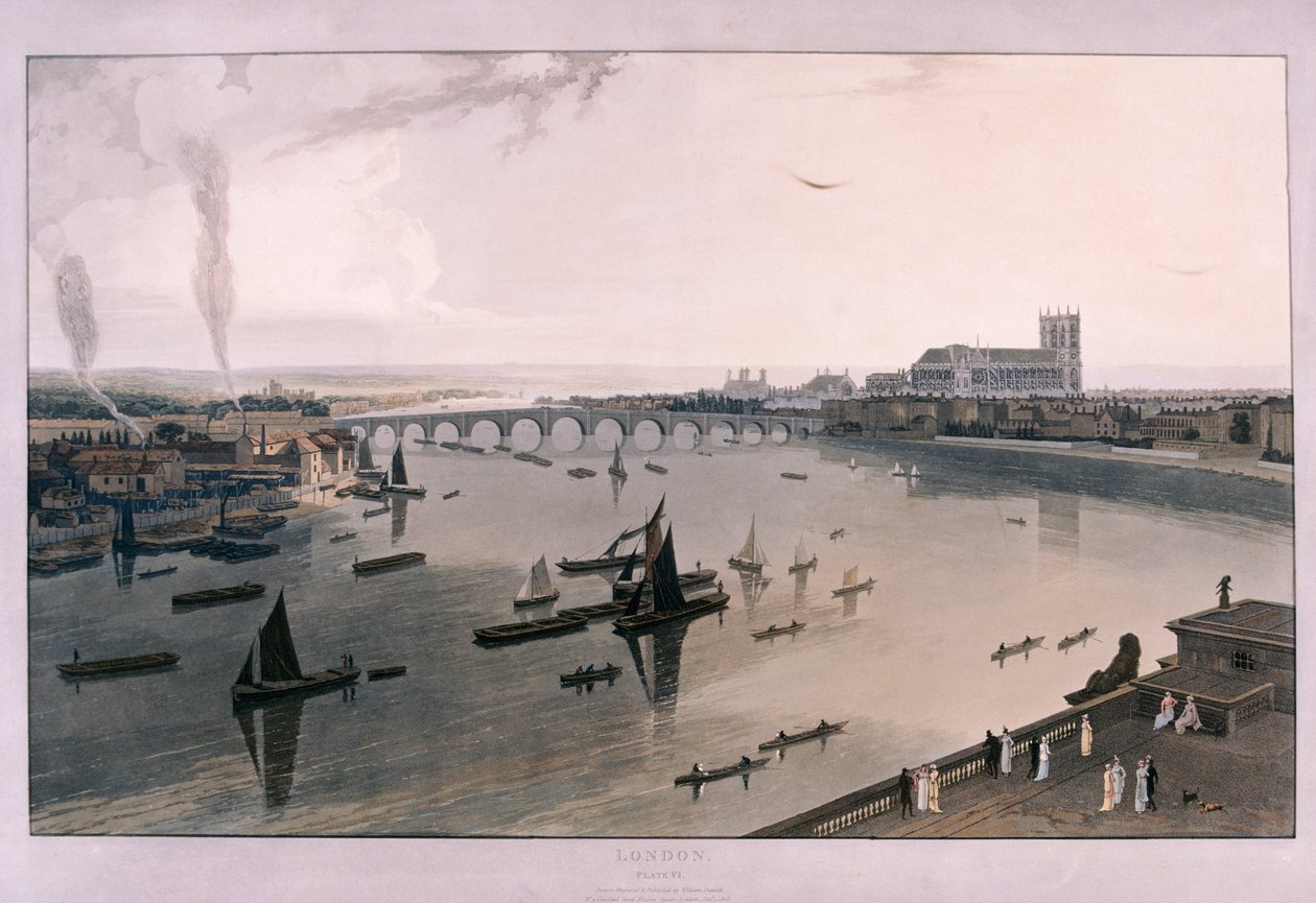Blick auf London vom Somerset House, 1805 von William Daniell