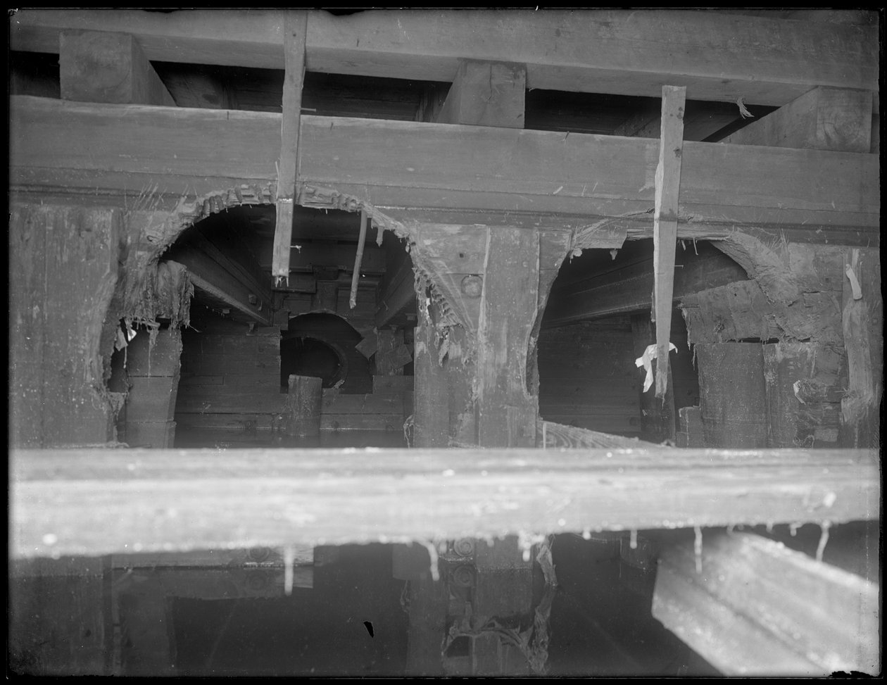 Blick in den Kanal der W. 129th Street, New York, ca. 1911 von William Davis Hassler
