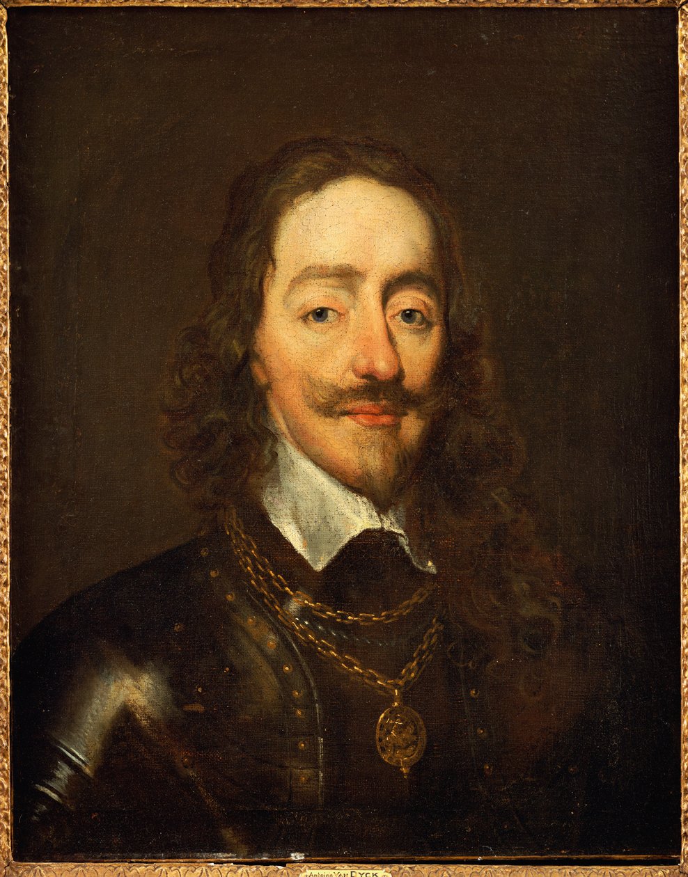 Porträt von König Karl I. in Rüstung und mit dem Orden des Hosenbandordens von William Dobson