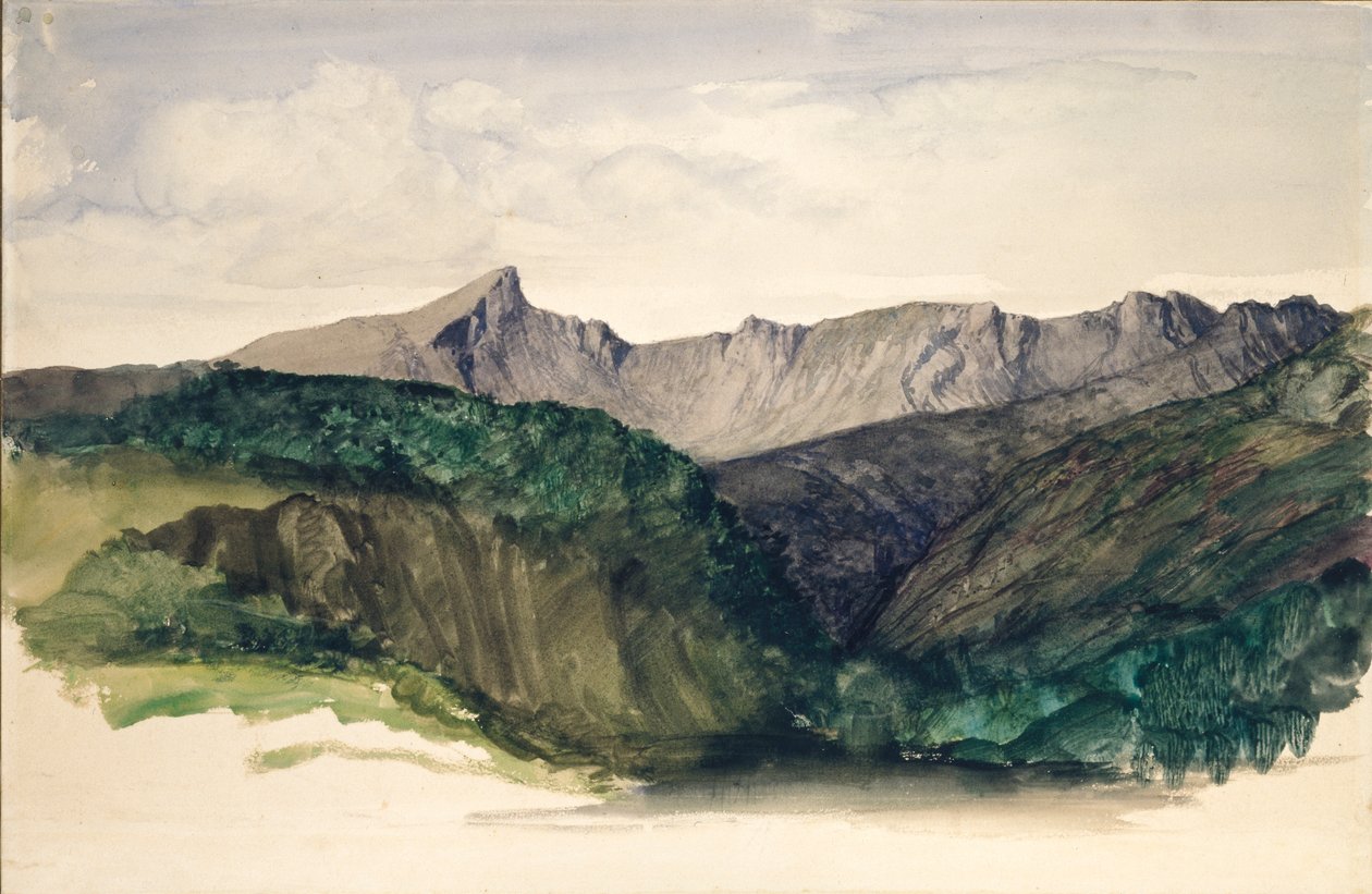 Studie einer fernen Bergkette, 1860 von William Dyce