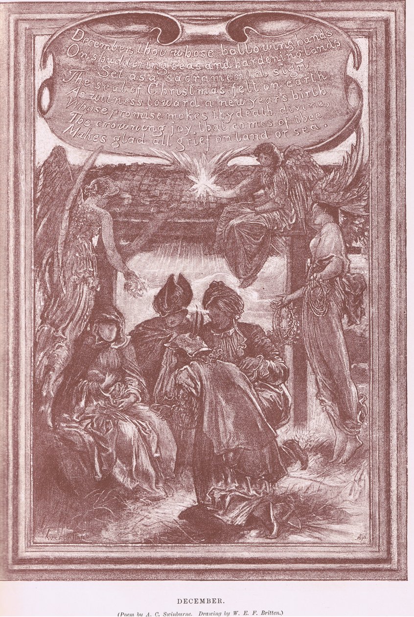 Dezember, aus The Magazine of Art 1893, Cassell and Company von William Edward Frank Britten