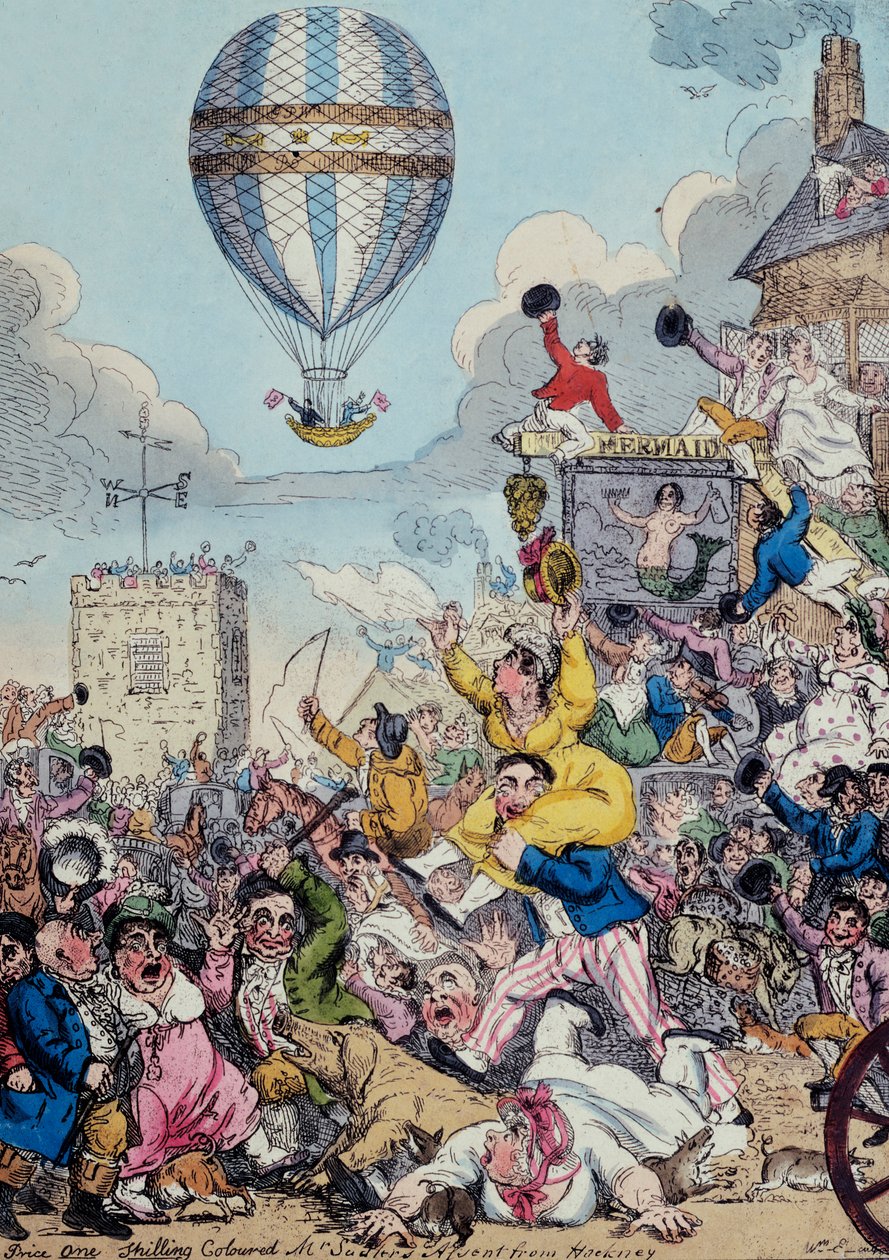 Mr. Sadlers Aufstieg von Hackney, 1811 von William Elmes