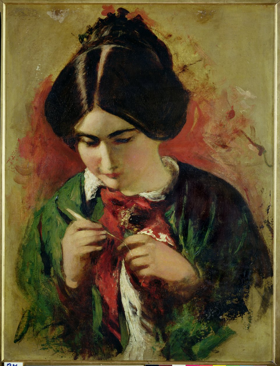 Studie für die Häkelarbeiterin, Miss Mary Ann Purdon von William Etty