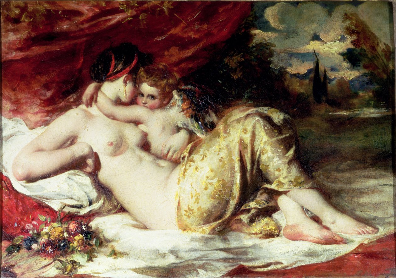 Venus und Amor, c.1830 von William Etty