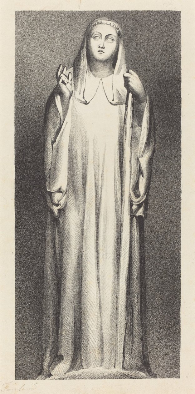 Figur aus der Kathedrale von Peterborough von William Fairland after John Flaxman