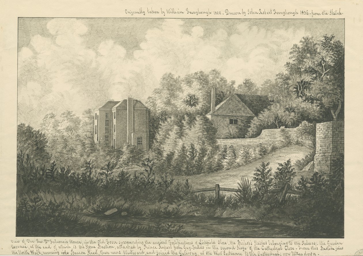Lichfield Kathedralenbezirk - Dr. Falconers Haus, 1800 von William Fernyhough