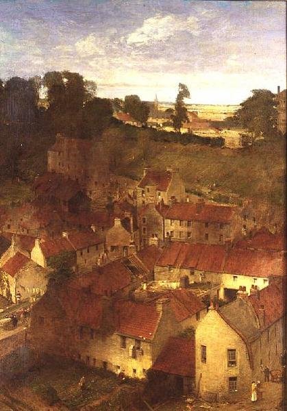 Das Dorf Water of Leith von einem Fenster in der Rothesay Terrace von William Fettes Douglas