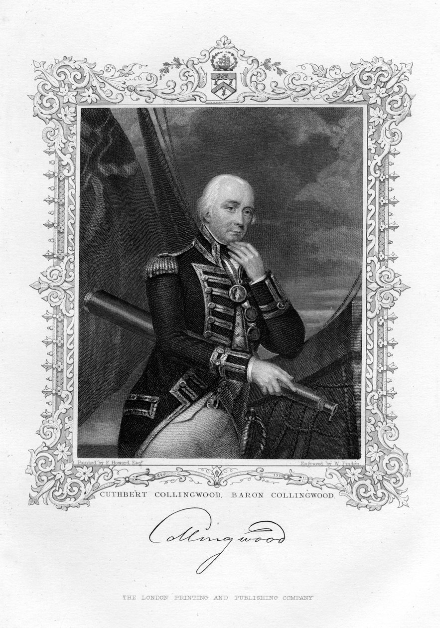Cuthbert Collingwood, 1. Baron Collingwood, britischer Admiral der Royal Navy von William Finden