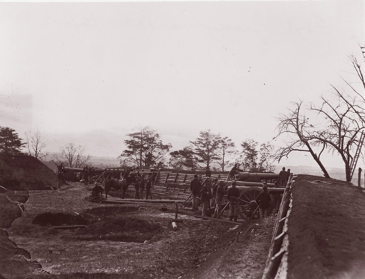 In der Nähe von Dutch Gap, Virginia. Fort Brady, ca. 1865 von William Frank Browne