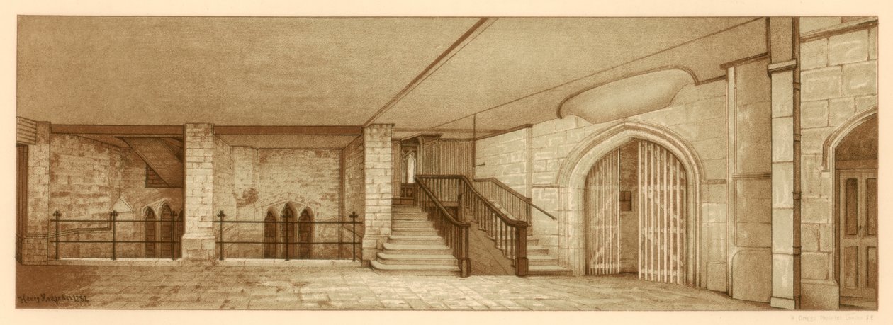Bereich unter Chamberlains Court, Guildhall, City of London, 1886 von William Griggs