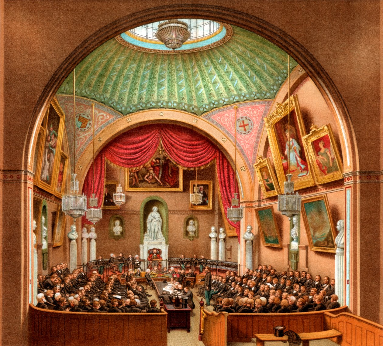 Ratssaal, Guildhall, City of London, 1886 von William Griggs