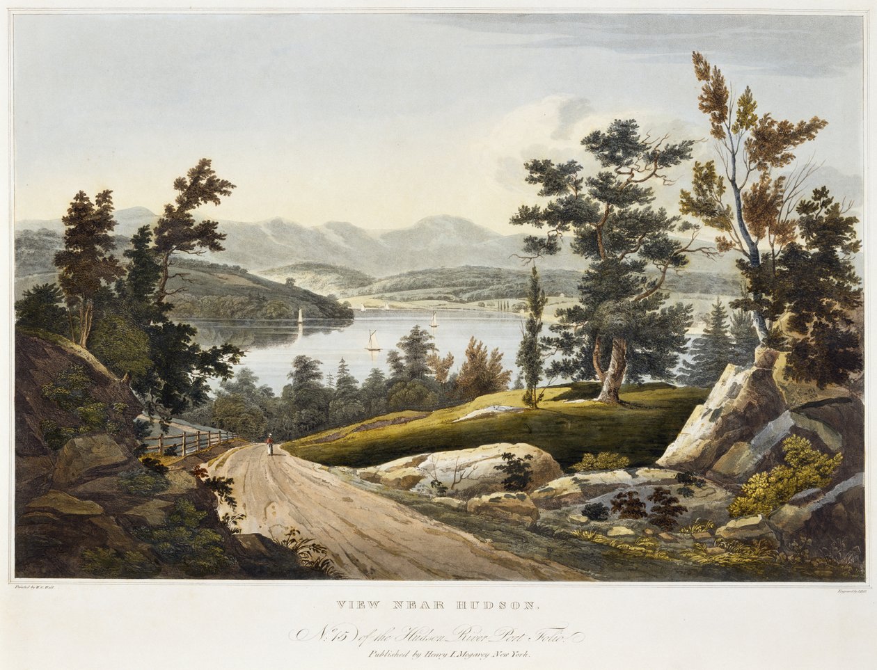 Blick nahe Hudson, 1822 von William Guy after Wall
