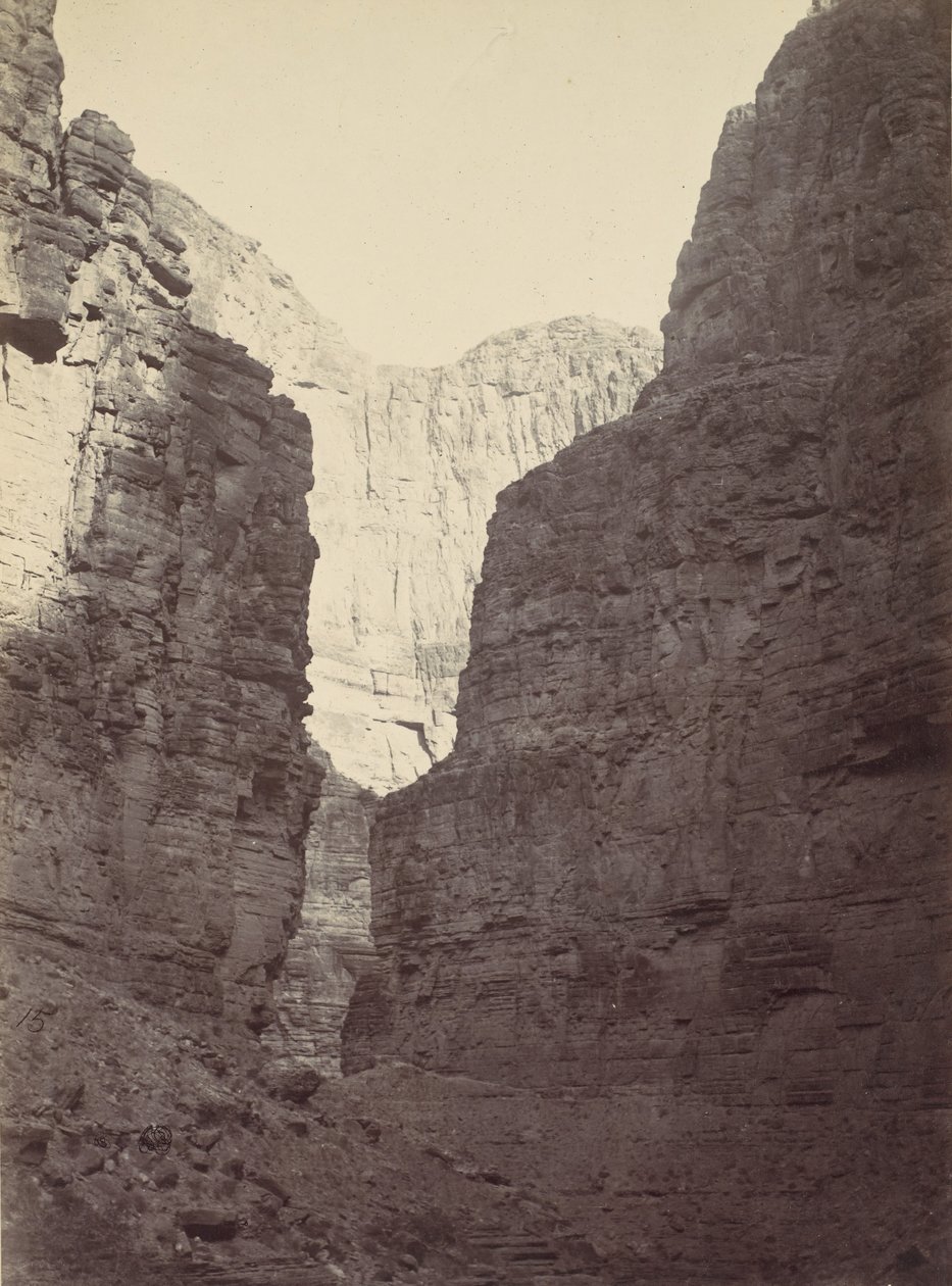 Kalksteinwände, Kanab Wash, Colorado River, 1872 von William H. Bell