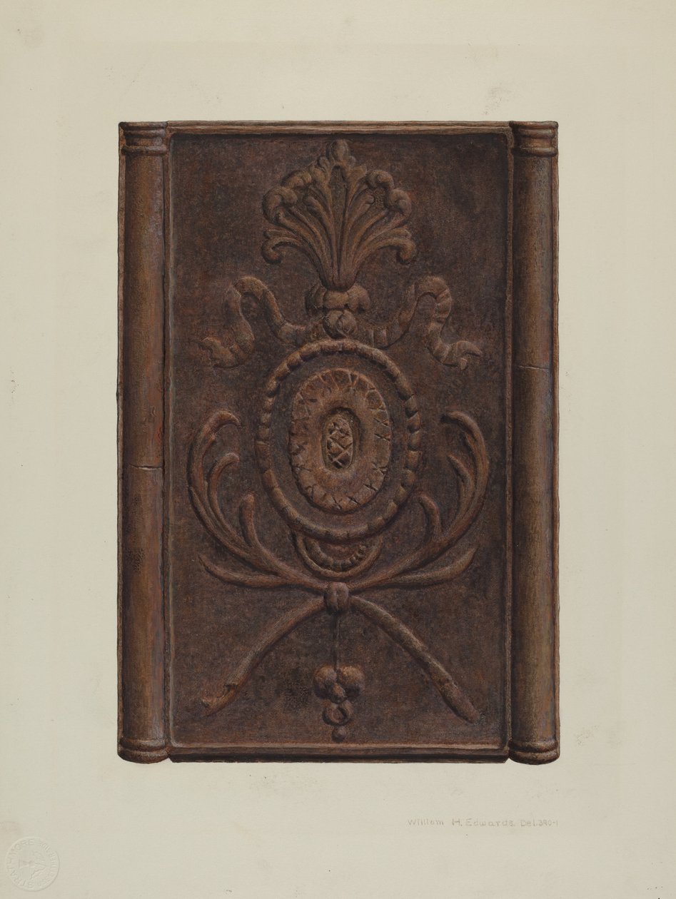 Pa. Deutscher Ofen und Platte, um 1939 von William H Edwards
