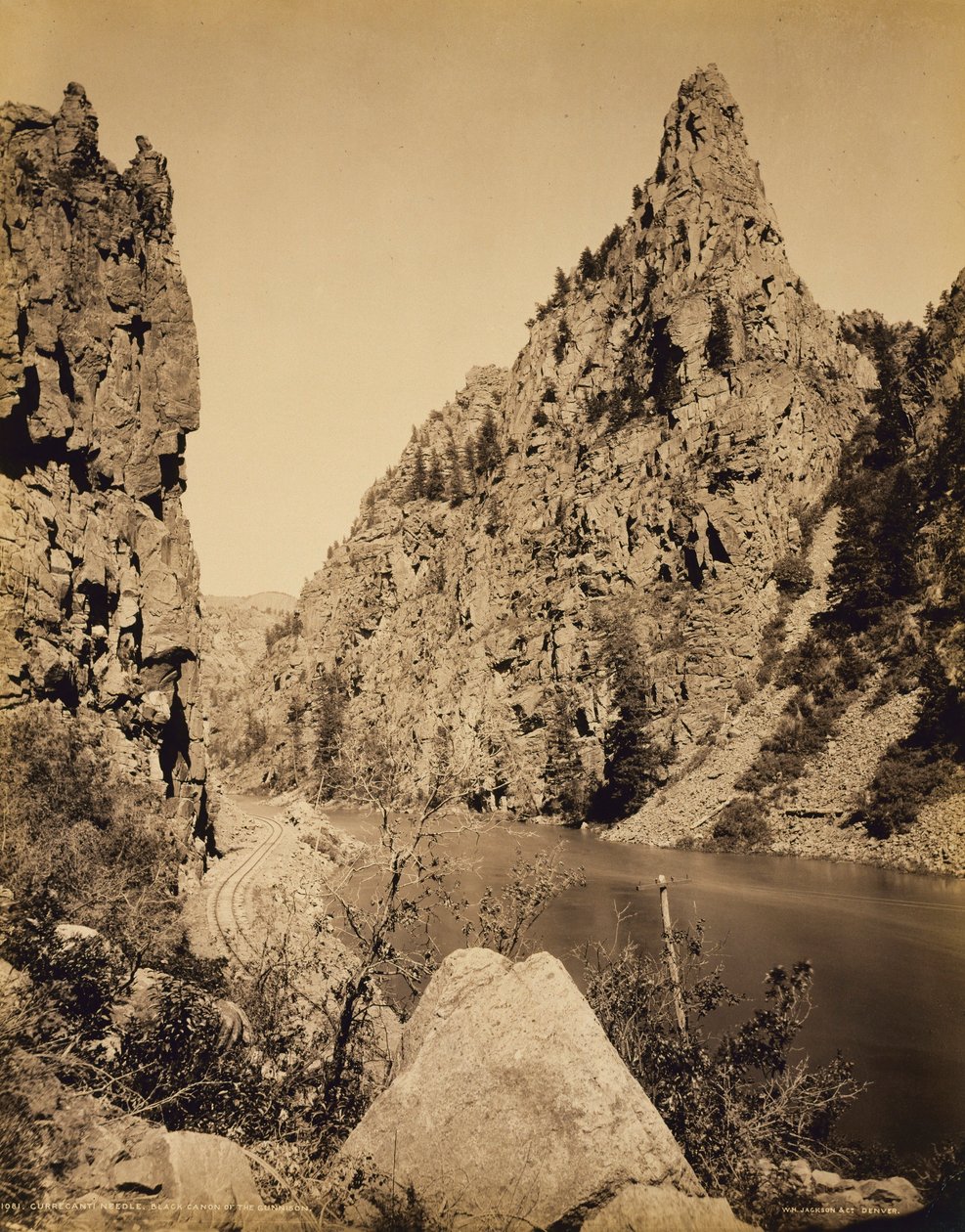 Currecanti Needle, Schwarzer Canyon des Gunnison von William H. Jackson
