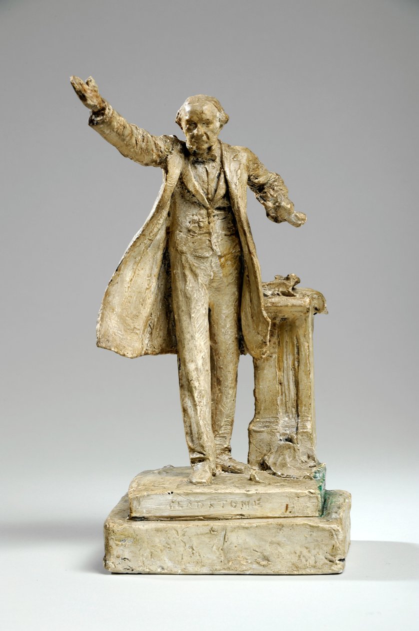 Maquette für die Statue von William Ewart Gladstone am Strand, London, ca. 1905 von William Hamo Thornycroft