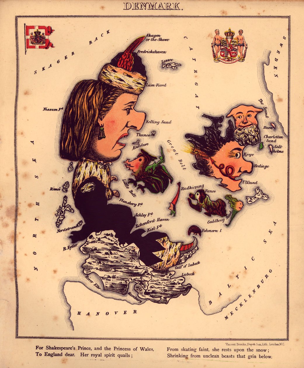 Geographischer Spaß - humorvolle Umrisse verschiedener Länder, mit einer Einführung und beschreibenden Zeilen LOC 84675540-16 von William Harvey