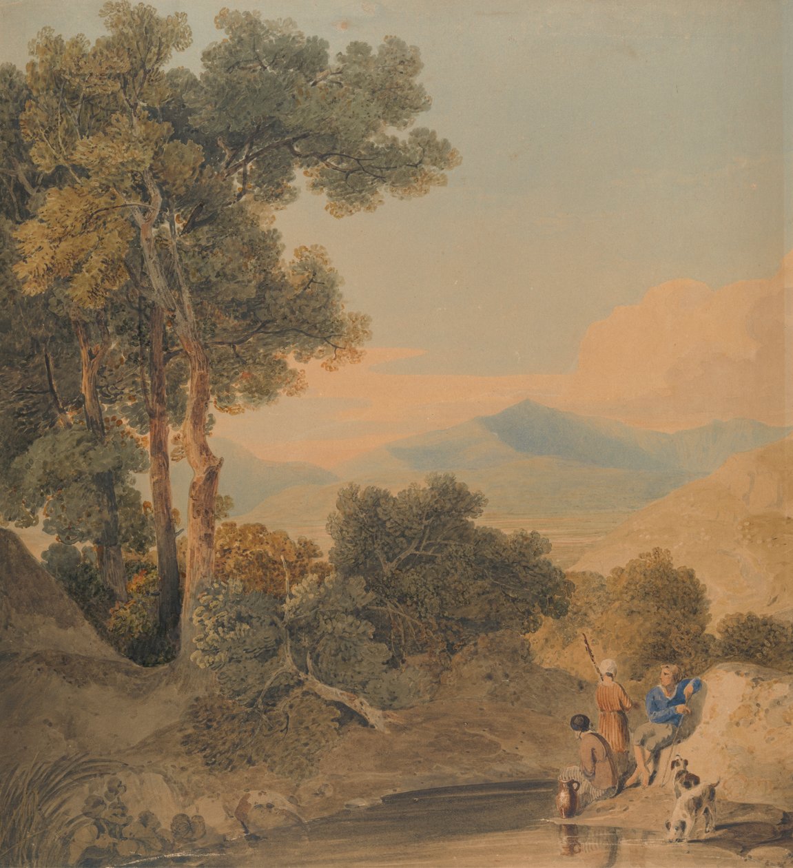 Landschaft mit Figuren von William Havell