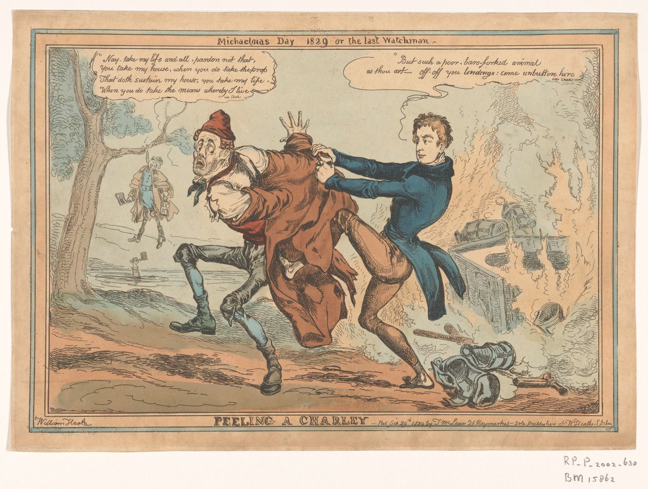 Karikatur von Sir Robert Peel von William Heath