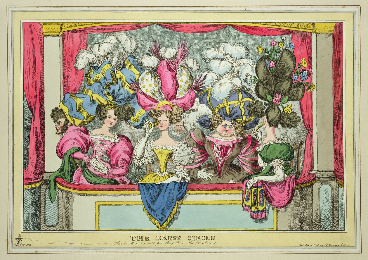 Der Dress Circle, veröffentlicht von Thomas McLean, London von William Heath