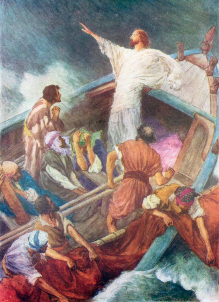 Jesus stillt den Sturm von William Henry (after) Margetson