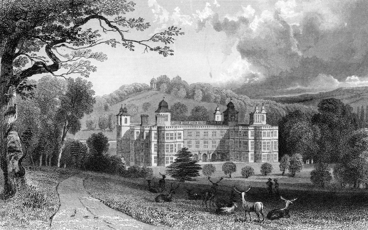 Audley End, Essex, graviert von Henry Adlard, 1832 von William Henry Bartlett