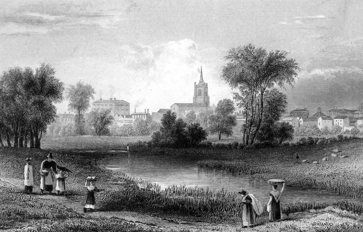 Chelmsford, Essex, graviert von John Rogers, 1831 von William Henry Bartlett