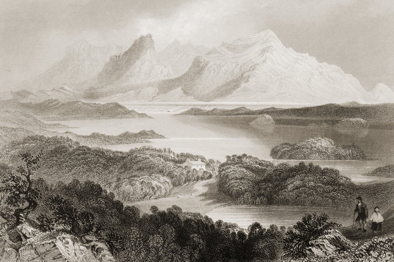 Lake Garromin, Connemara, County Galway, aus 