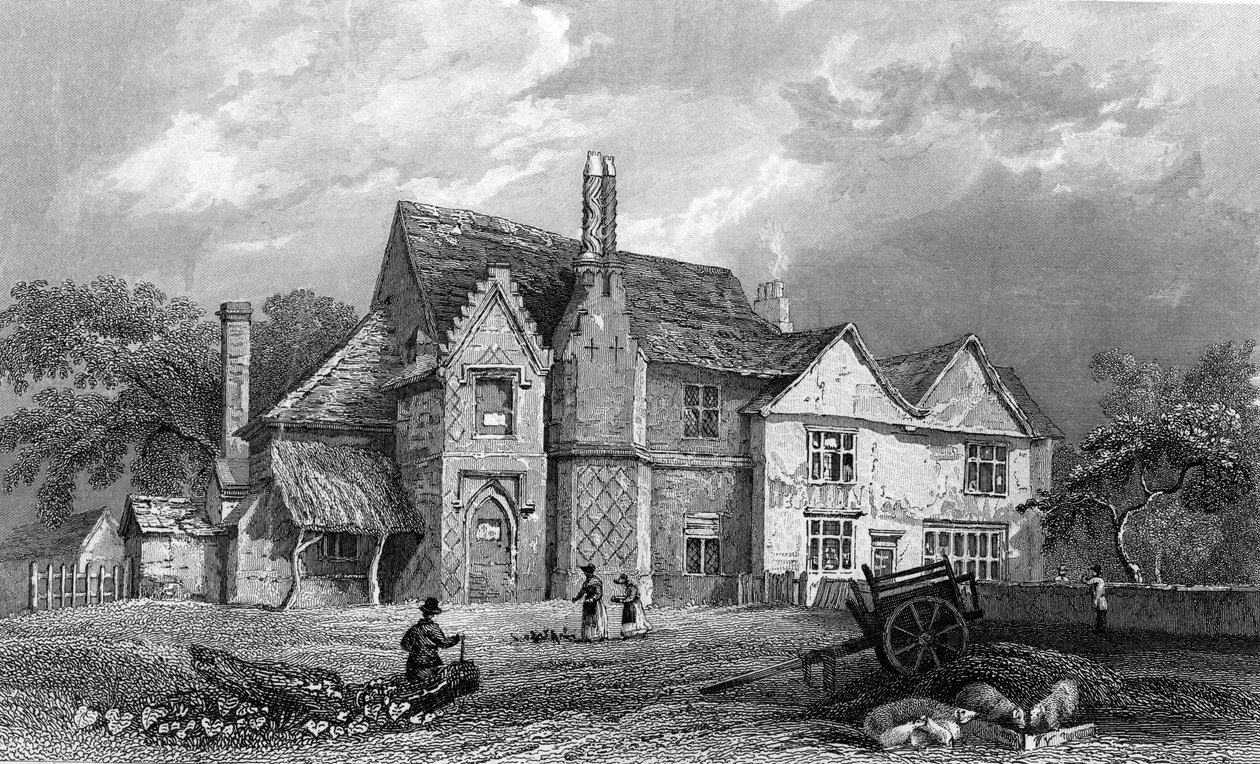 Little Warley Hall, Essex, graviert von Henry Adlard, 1833 (Gravur) von William Henry Bartlett