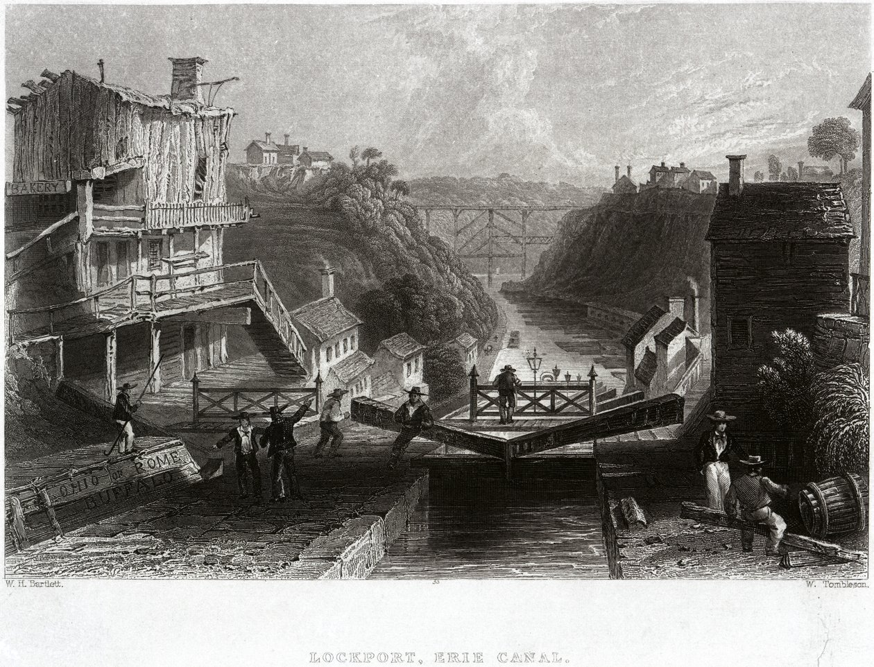 Lockport, Erie-Kanal von William Henry Bartlett