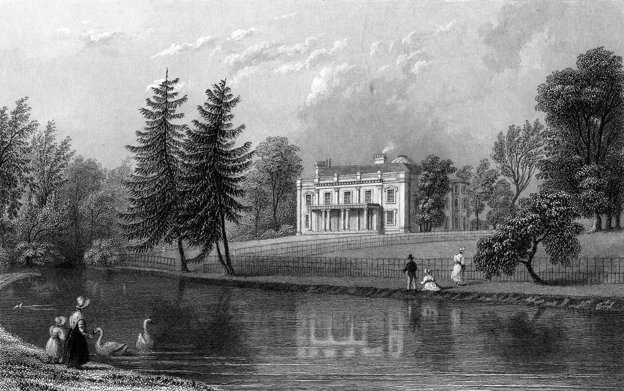 Moor Hall, in der Nähe von Harlow, Essex, graviert von John Rogers, 1833 von William Henry Bartlett