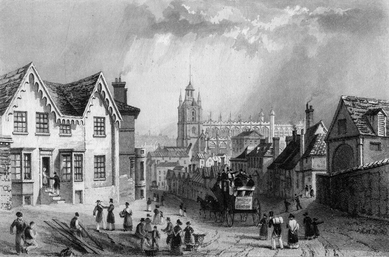 Saffron Walden, Essex, graviert von Charles Mottram, 1832 von William Henry Bartlett